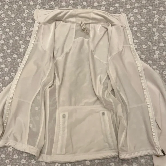 Lululemon Define Jacket White Mesh Panel Zip Up Size 6 - Picture 10 of 13